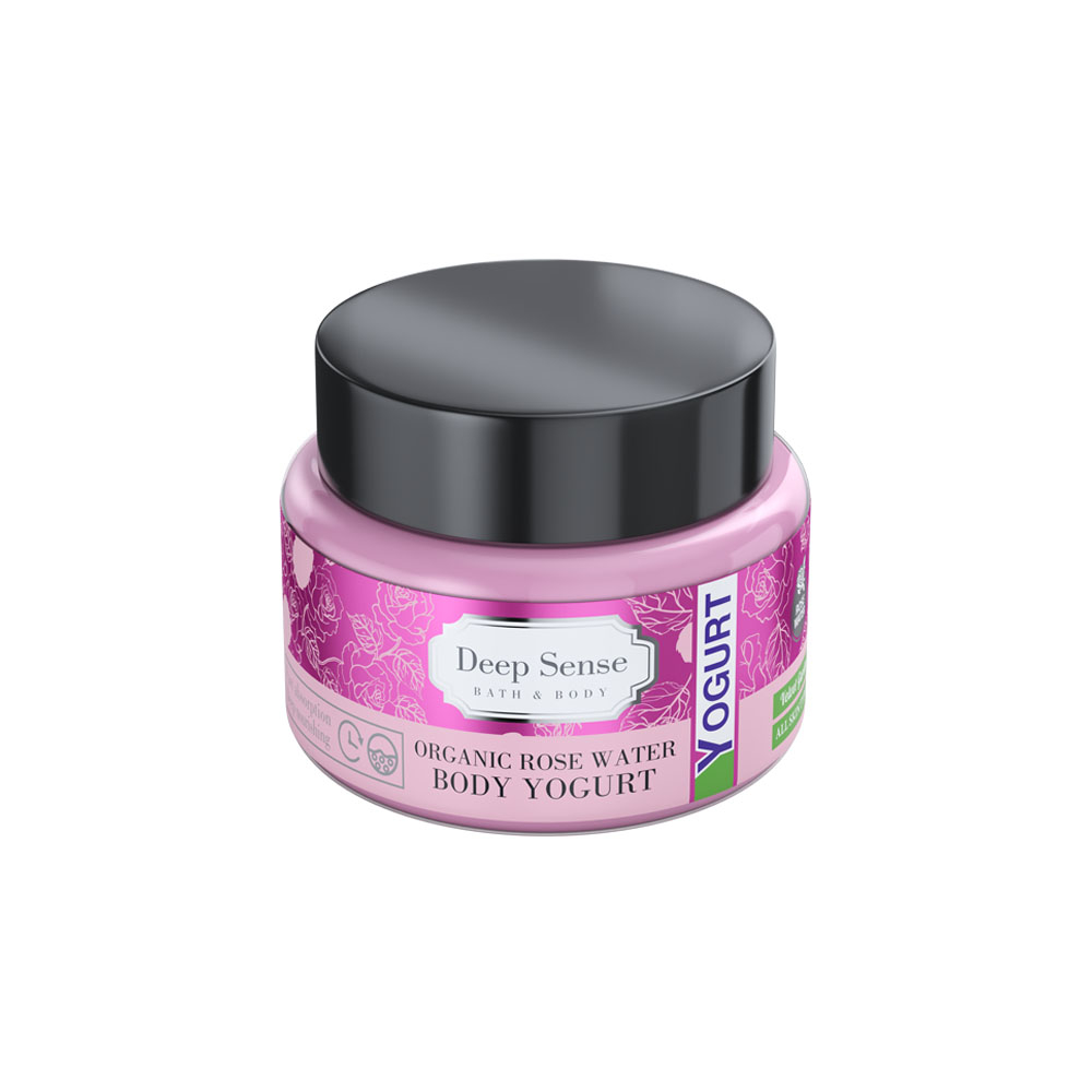 تصویر ماست بدن (ژل کرم آبرسان) دیپ سنس مدل رز واتر مناسب پوست حساس 250 میل